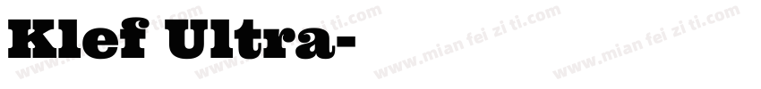Klef Ultra字体转换